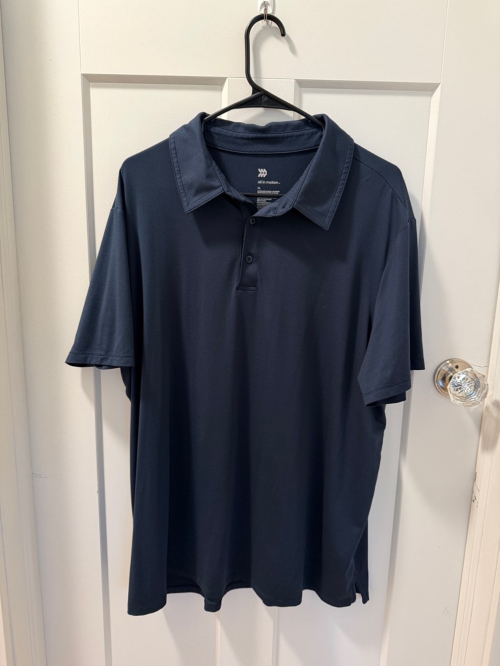 all in motion Men's Navy Blue Performance Polo